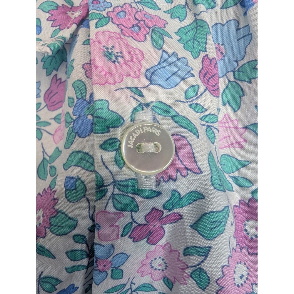 Jacadi Paris Baby Girl Blouse 3M Liberty Fabric Floral Ruffle Collar NWT - Picture 7 of 8